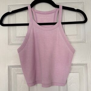 American Eagle Outfitters Light Purple Ribbed Crop Top